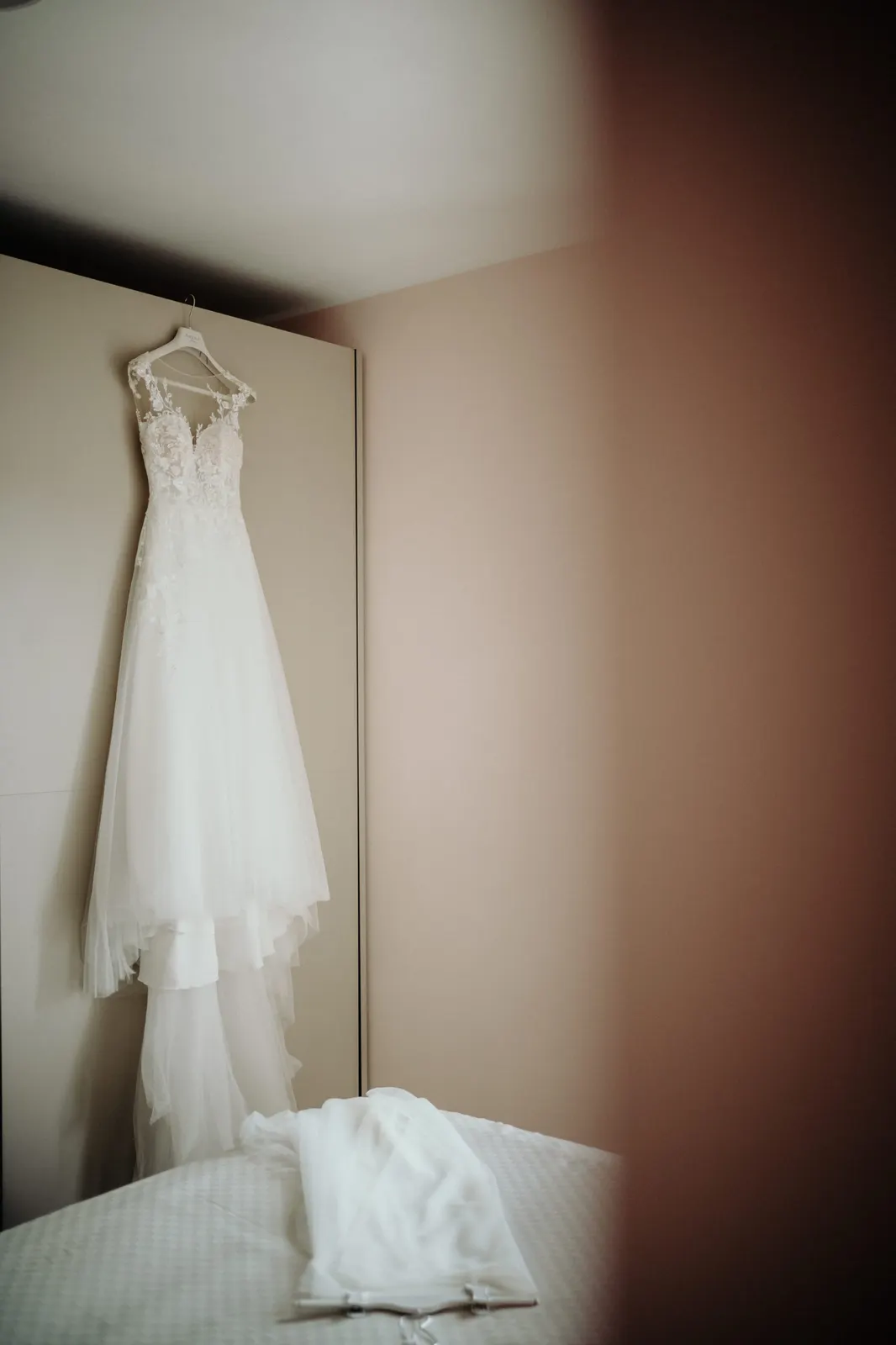 Martina daniele bride getting ready wedding dress