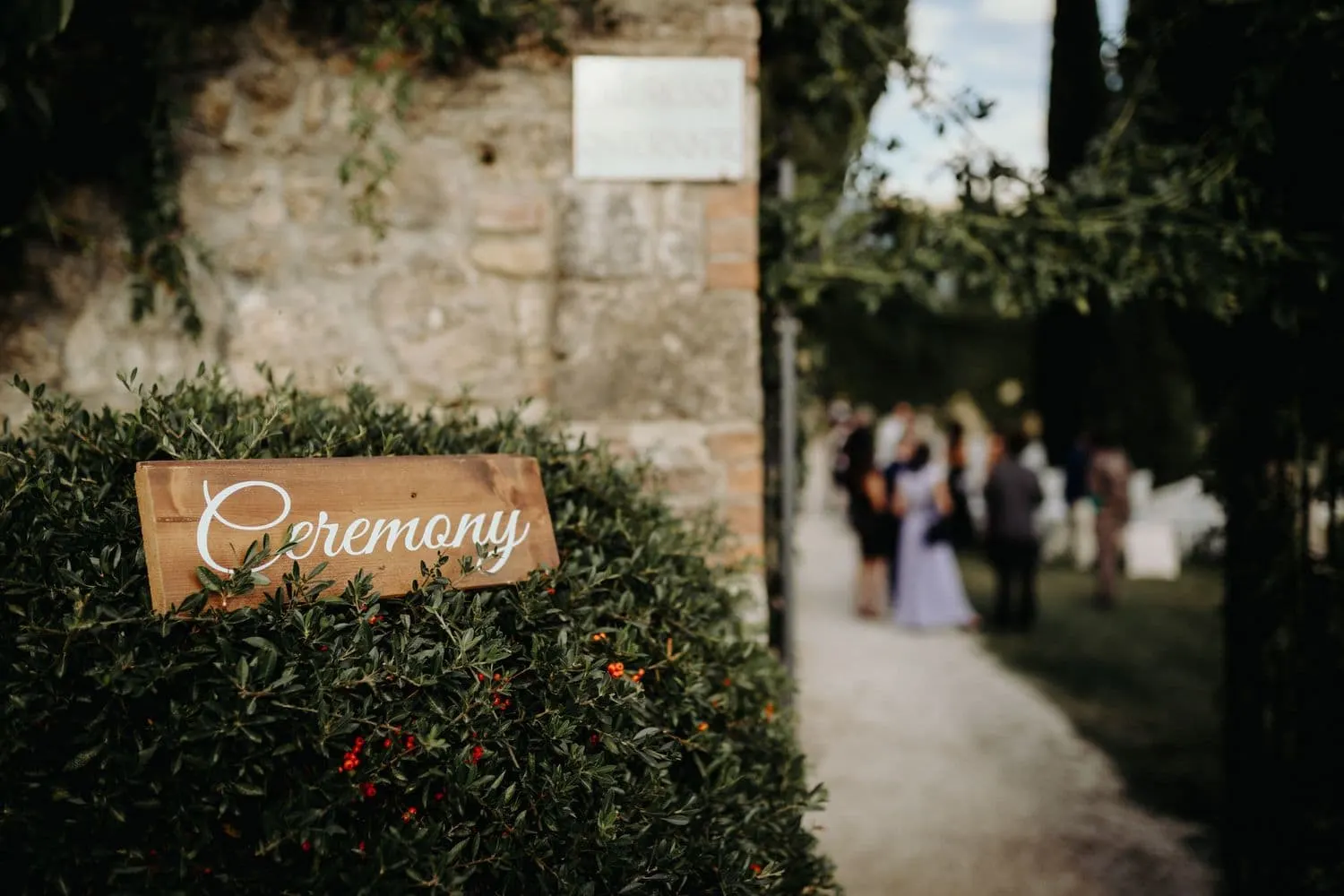 San pietro sopra le acque ceremony aisle processional