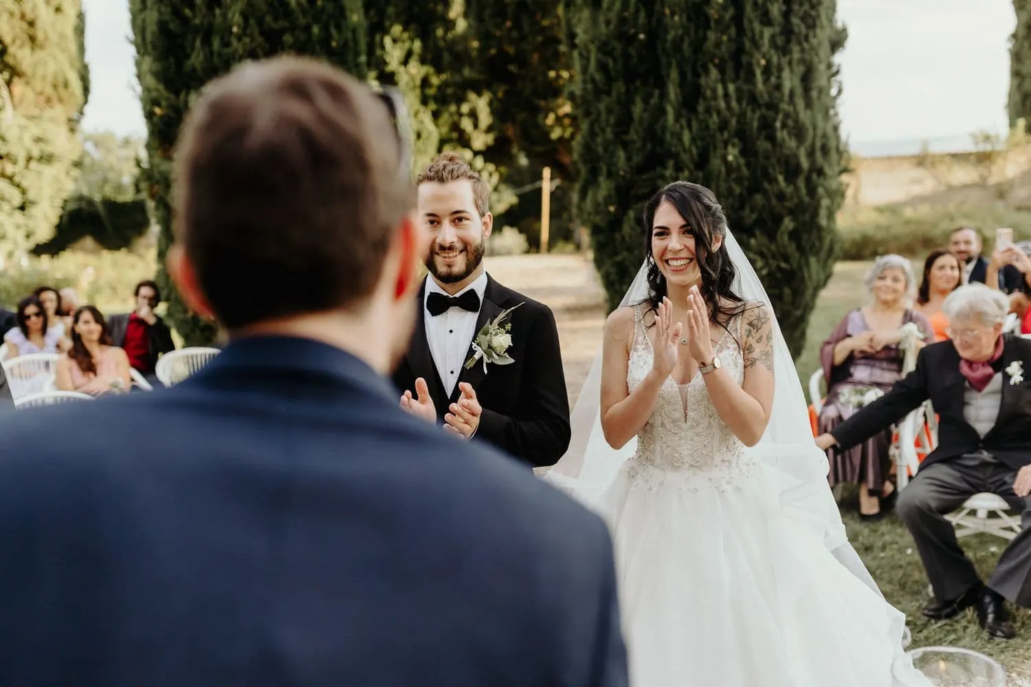 San pietro sopra le acque couple walking reception