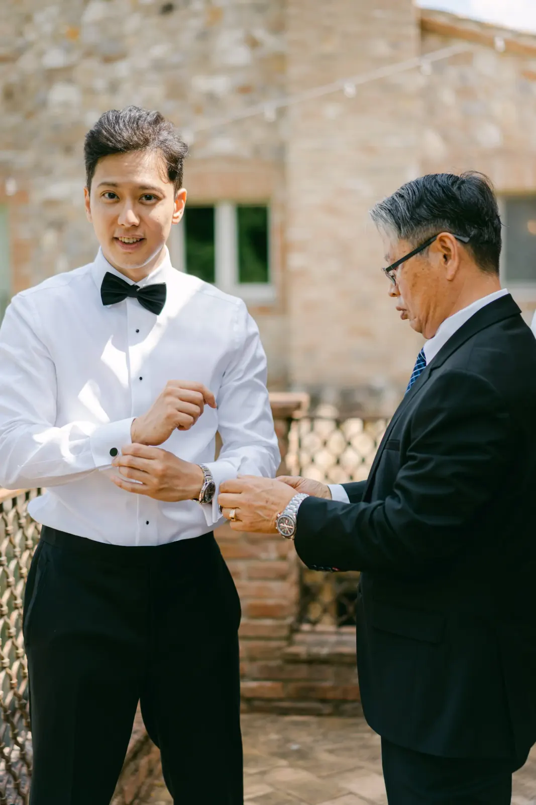 James father getting ready moment