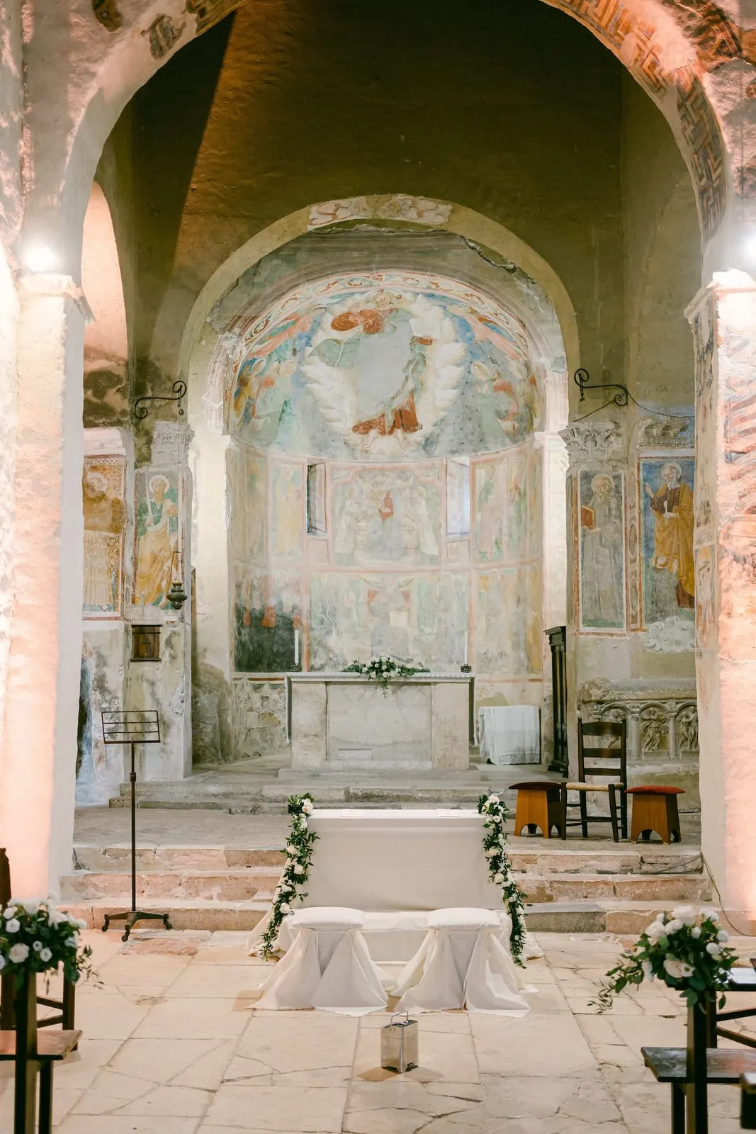 Abbazia san pietro valle interior wedding ceremony venue