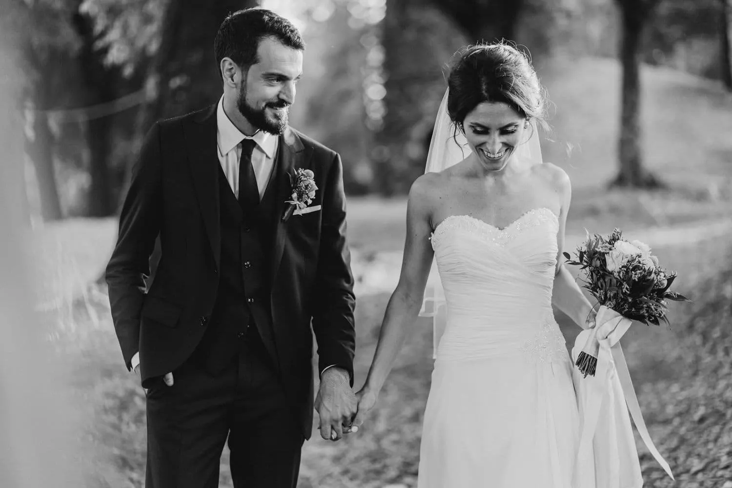 Borgo san faustino villa laura couple black white portrait